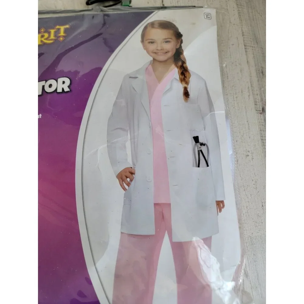 Spirit Halloween large girl doctor costume‎ nurse medical care outfit